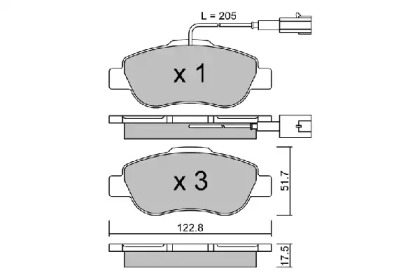 Комплект тормозных колодок AISIN BPFI-1015